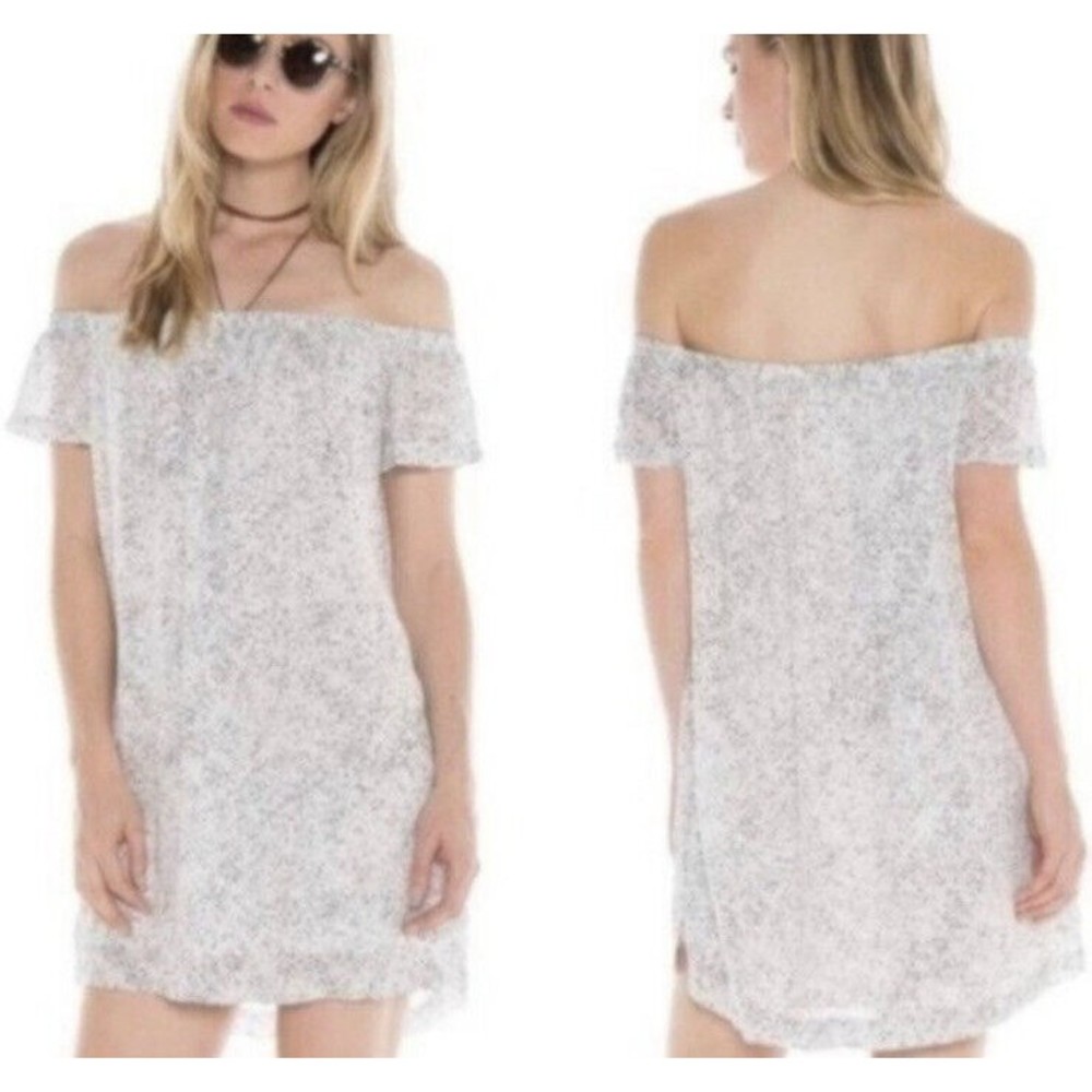 Cloth and Stone Speckled Off the Shoulder Dress Womens Size Medium Lightweight